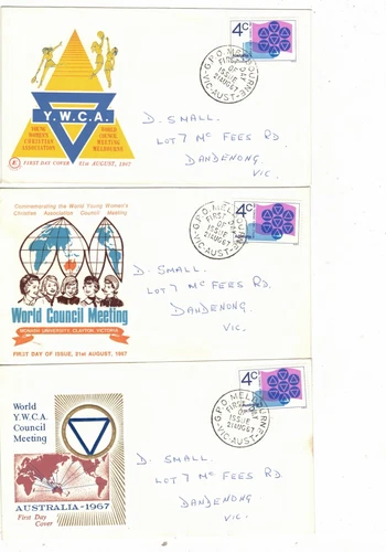 Australia 1967 4c Obstetrics FDCs,cds Melbourne Vic   (3 Covers)