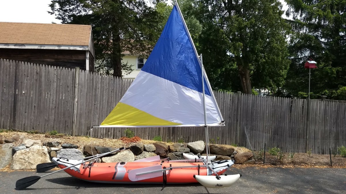 Sail Kit for Intex Excursion Pro & Ozark Trail Bolt Kayaks. Folds