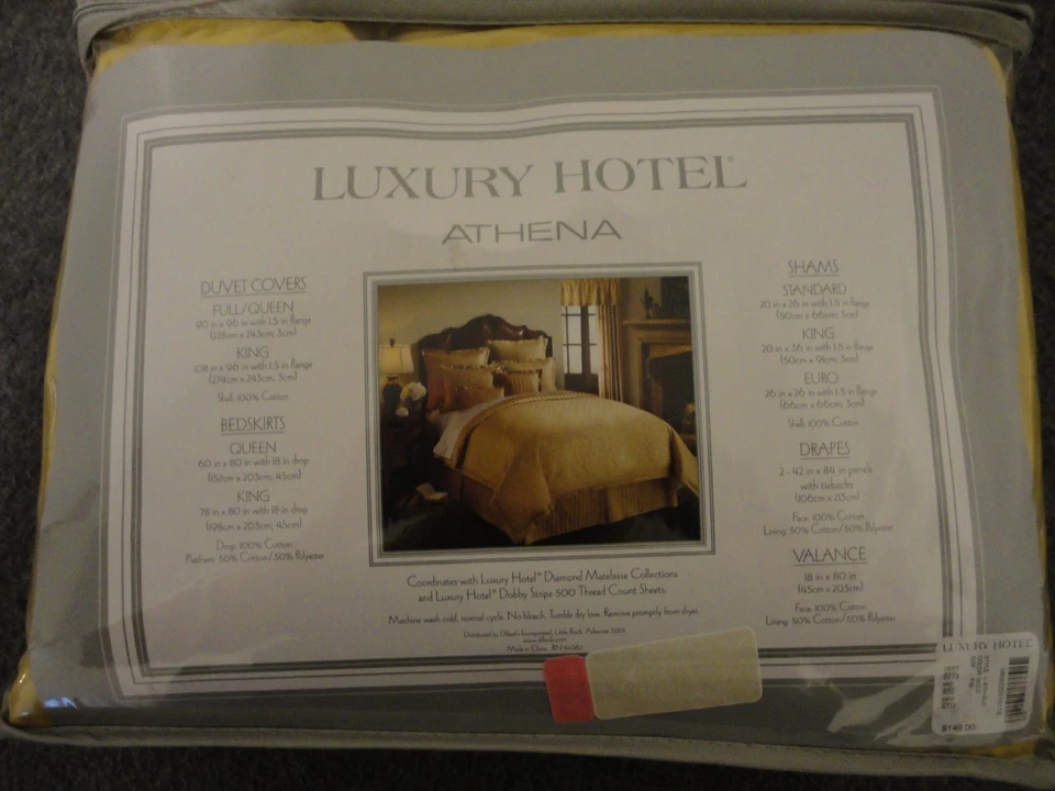 FUNDA NÓRDICA DORADA ATHENA HOTEL DE LUJO NUEVA DE STOCK - COMPLETA/QUEEN (90"x 96") - SIN USAR Foto 3 de 4