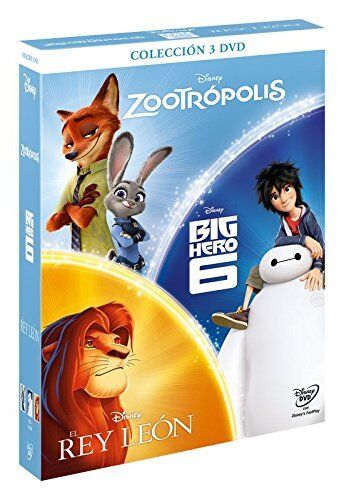 ZOOTROPOLIS + BIG HERO 6 + EL REY LEON DVD COLECCION DE...