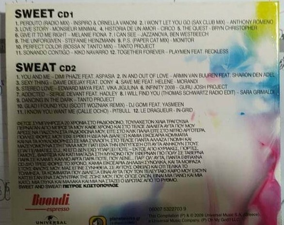 sweet & sweat compiled by petros kostopoulos 2 x cd | eBay