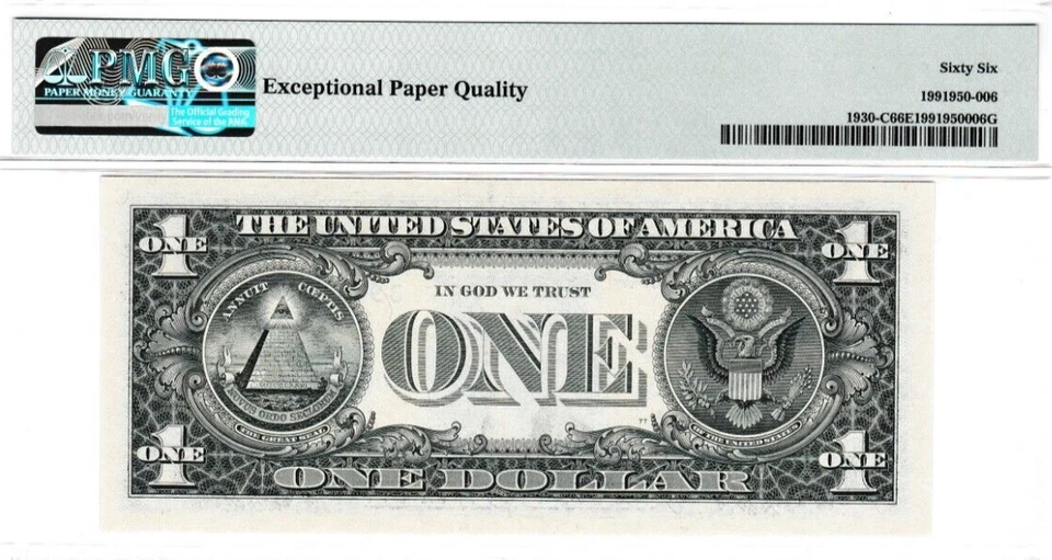 $1  Federal Reserve note REPEATER  Serial Number  9464 - 946 - Image 3 of 3