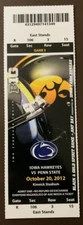 Iowa Hawkeyes 10/20/2012 NCAA football ticket stub vs Penn State