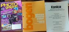 CAMERA MANUFACTURER PRICE LISTS AND GUIDES KONICA, SPEEDOTRON, BOGEN, MAGAZINE