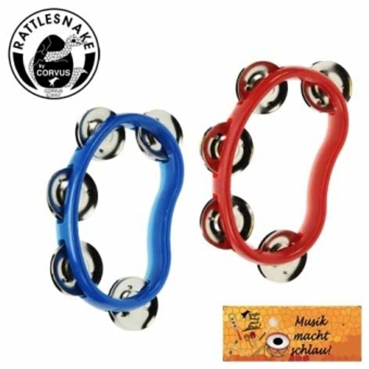 CORVUS 600245 KS Tamburin Mini rotМузыкальный инструмент blau Plastik в комплекте из 2 предметов 1890₽