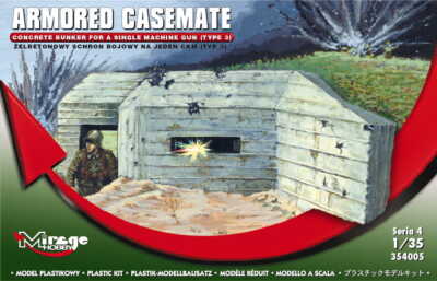 MIRAGE 354005 1:35 Armored Casemate: Concrete Bunker for a single machine gun 