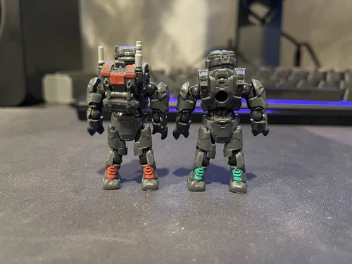 2Pcs Halo Mega Construx Lot Spartan Kai 125 Riz 028 Silver Team Mini figure - Picture 3 of 3