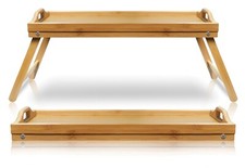 Image of Aidapt Wooden Lap Tray Table Folding Legs Crafts Meals Versatile Hobbies Compact