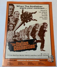 1973 film industry trade ad ~ THE ITALIAN CONNECTION ~ AIP