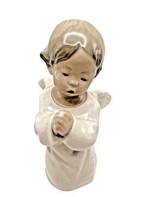 LLadro Figurine Praying Angel Boy Porcelain 4538 Made in Spain Retired
