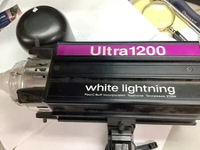 White Lightning Ultra 1200 Paul C Buff w/Power Cord Reflector Tested Good!