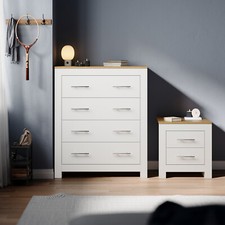 Modern Bedroom Furniture Set Chest of 4 Drawers Bedside Table Storage Cabinet