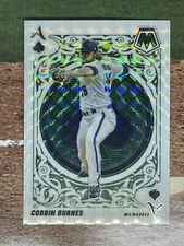 2022 Panini Mosaic Aces Green Prizm Corbin Burnes Milwaukee Brewers #A-11