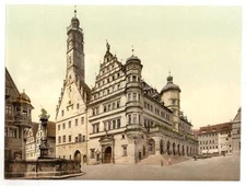 Town Hall Rothenburg ob der Tauber Bavaria Germany c1900 OLD PHOTO