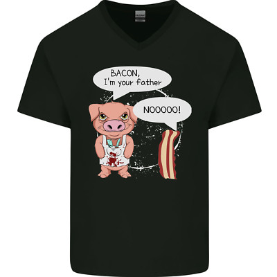 Bacon Im Your Vater Lustig Essen Diät Herren V-Ausschnitt Baumwolle