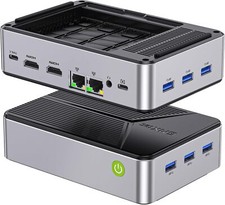 GMKtec Mini PC NAS, G9 Intel N150 Dual Boot Win Linux Desktop Computer 12GB DDR5