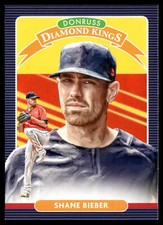 2020 Donruss #18 Shane Bieber Yellow