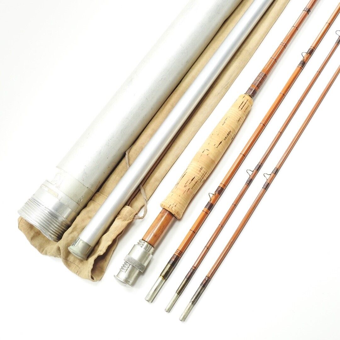 Unmarked Vintage Bamboo Fly Fishing Rod. 8' 6”. 3/2 Unmarked Vintage Bamboo Fly Fishing Rod. 8' 6”. 3/2