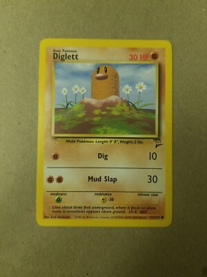 DIGLETT 71/130 - VINTAGE WOTC Pokemon Card - BASE SET 2 - NM/M | eBay