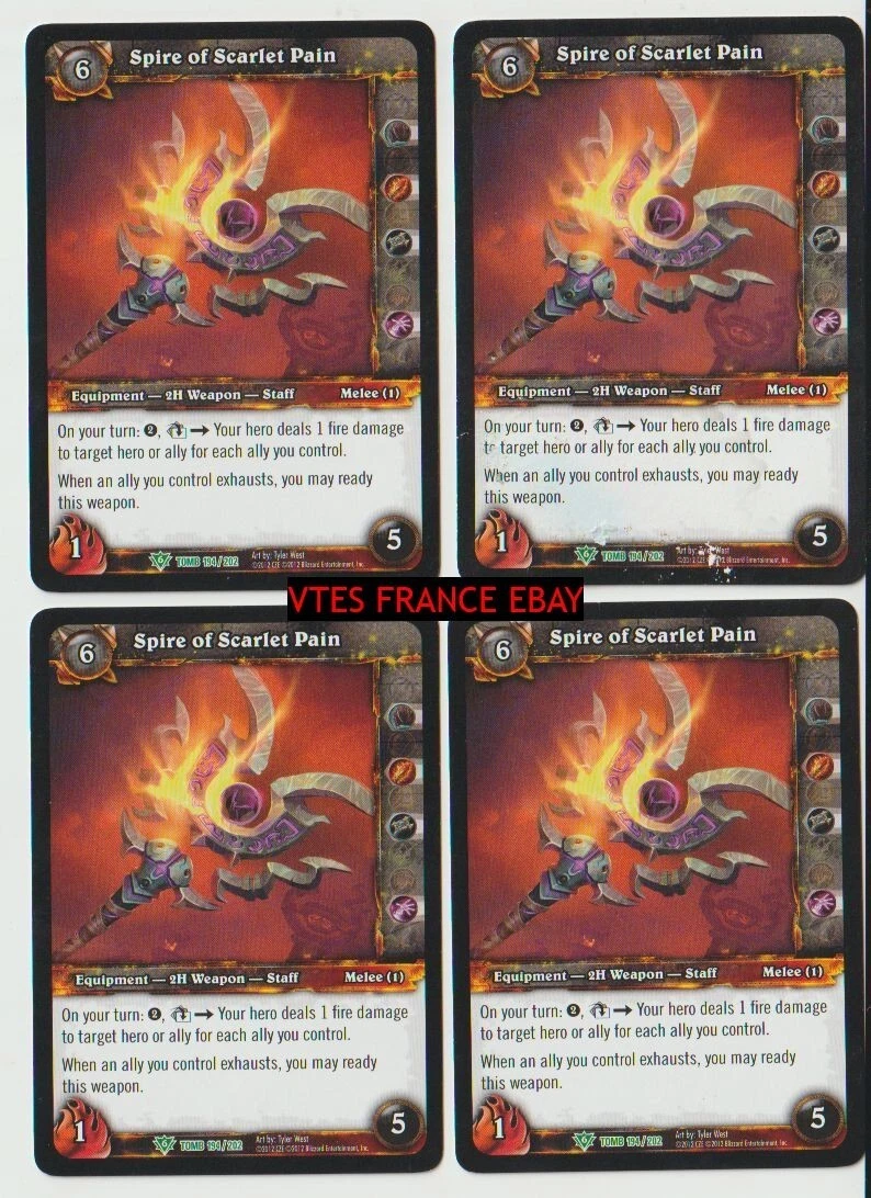 WOW TCG - Spire of Scarlet Pain x4 #194  Tomb ENG | eBay