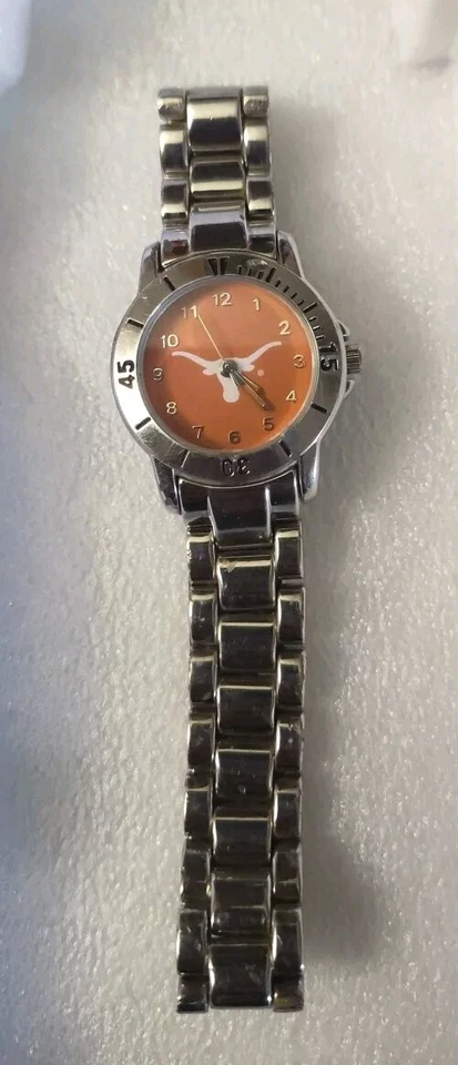Texas Longhorns NCAA Women's Stainless-Steel Watch Pre-owned. - Image 2 of 4