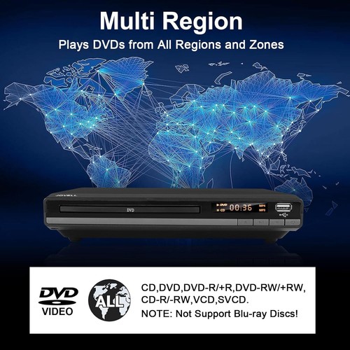 CD DVD Player mit HDMI USB AV Anschluss mit Fernbedienung für TV Player - Bild 5 von 10