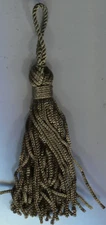 3" OLIVE / KHAKI CHAINETTE TASSELS LOT OF 12 CONSO L50
