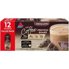 High Protein Iced Coffee Shake Mocha Latte Flavor 15g Protein 1g Sugar Low Carb