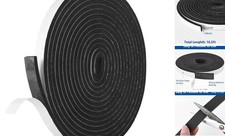 Self Adhesive Foam Tape Weatherstrip 1/2In x 1/4In x 1/2in x 1/4in x 16.5Ft