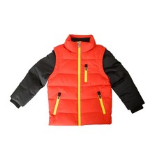 Scuderia Ferrari Kid Full Zip Feather Down 2 In One Jacket Vest Sz 13/14 Years