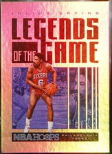 2020-21 Hoops - Legends of the Game Silver Basketball Julius Erving #67 NM