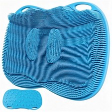 XL Silicone Shower Foot Scrubber Mat with Suction Cups, Foot Washer for Showe...