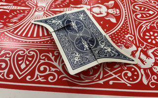 Folding Stretch Magnetic Blue Backed Bicycle Card