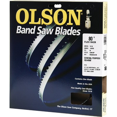 Olson 80 In. x 1/4 In. 6 TPI Skip Flex Back Band Saw Blade FB14580DB Pack of 5