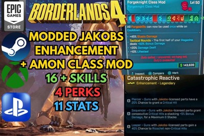 Borderlands 4 | Modded Amon Bundle | Modded Enhancent + Class Mod | Modded Gear