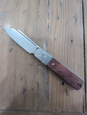 Artisan Cutlery - Holm - Rosewood Handles Stonewashed Wharncliffe Blade - BS-156