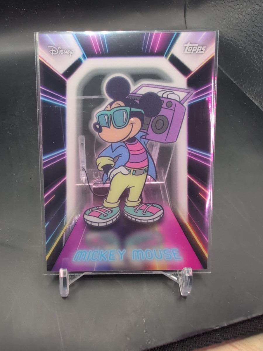 Topps Disney 2026 Neon Mickey Mouse Illuminated Neon Lights Card