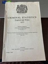 Criminal Statistics England and Wales 1977
