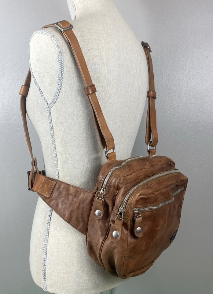 A.S. 98 RARE Brewer Backpack Brown Distressed Leather Medium Size - Image 4 of 4