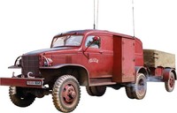 Miniart - Model Vrachtwagen K-51 Radio Truck Met Trailer 37062 1:35 (Us Import)