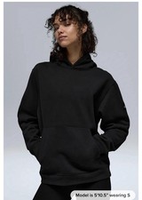 Alo Yoga Renown Heavy Weight Hoodie Black Size Small