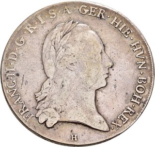RDR Franz II. Kronentaler 1795 H Günzburg