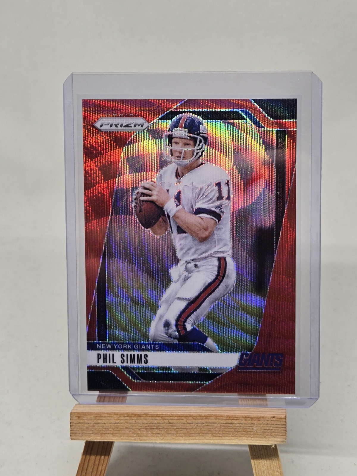 Phil Simms /149 2024 Panini Prizm #218 Red Wave Prizm
