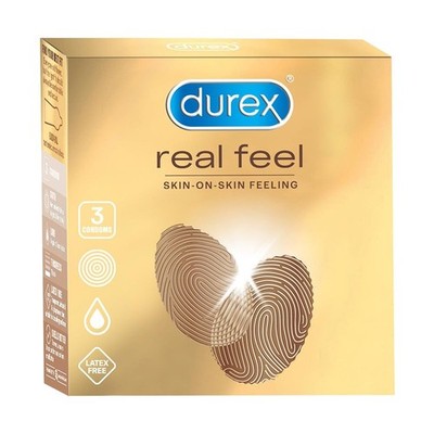 Durex Real Feel Condoms for Men - 3 Count | Latex Free