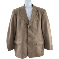 Bachrach Blazer Mens 40R Camel 100 Cashmere Sport Coat 3 Button Notch Lapel