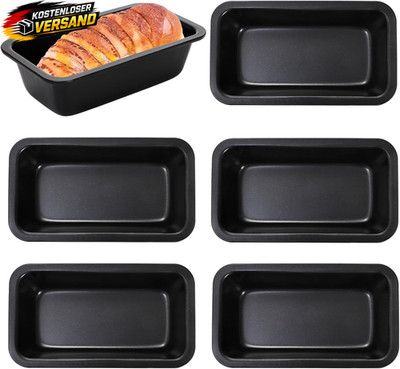 Mini-Kastenformen Set 6 Stück Antihaft für Brot Kuchen Toast backen
