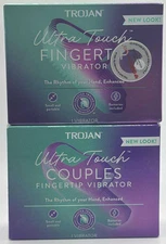 2PK Trojan Ultra Touch Fingertip Vibrator 2 in 1 ~ SEALED ~ FAST SHIPPING ~ NEW