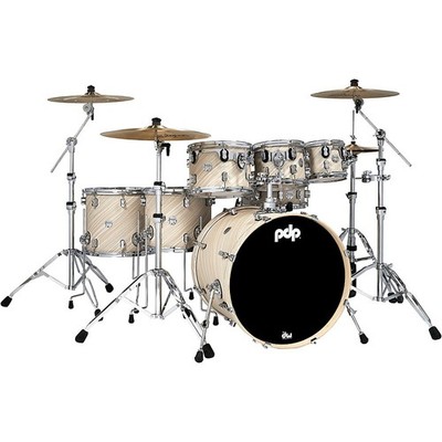 PDP by DW Concept Maple 7Piece Shell Pack With Chrome Hardware Twisted Ivory