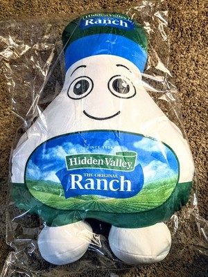 RARE Hidden Valley Ranch Plush NEW HVR Merch Stuffed Ranchie Pillow 22  Tall
