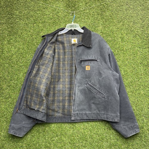 Vintage Carhartt Detroit Jacket Mens XL Reg J97 Petrol PTL Zip Faded Workwear